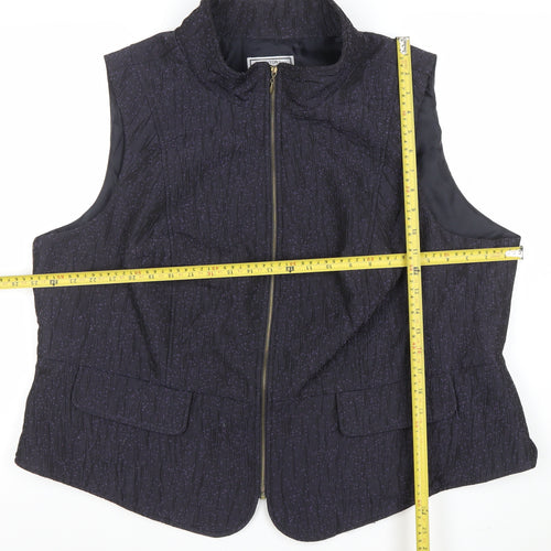 Simonton Says Women Black 2XL Lined Zip Waistcoat