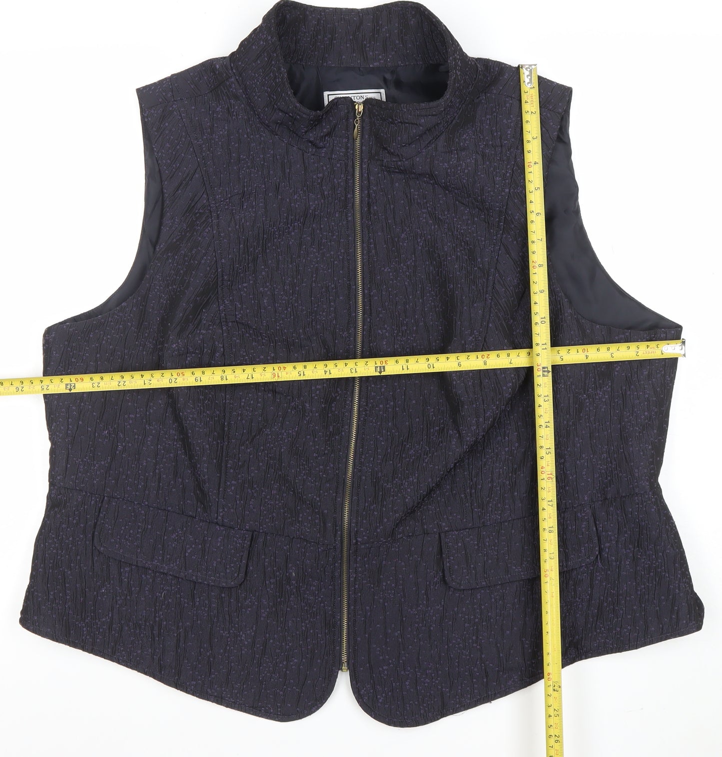 Simonton Says Women Black 2XL Lined Zip Waistcoat