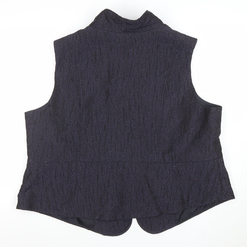 Simonton Says Women Black 2XL Lined Zip Waistcoat