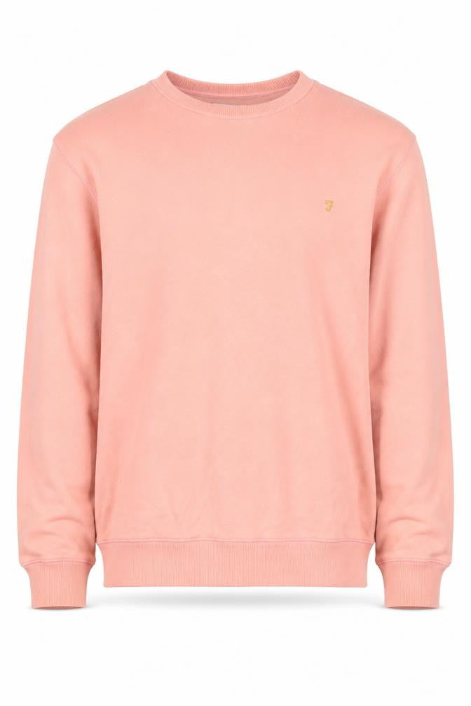 Farah Men's Pink Organic Cotton Crew Neck Sweatshirt Size L