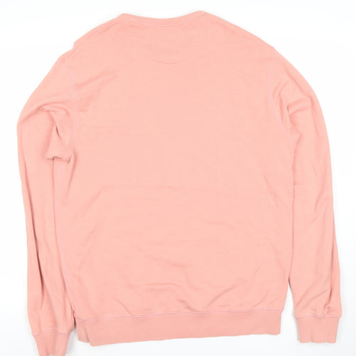 Farah Men's Pink Organic Cotton Crew Neck Sweatshirt Size L