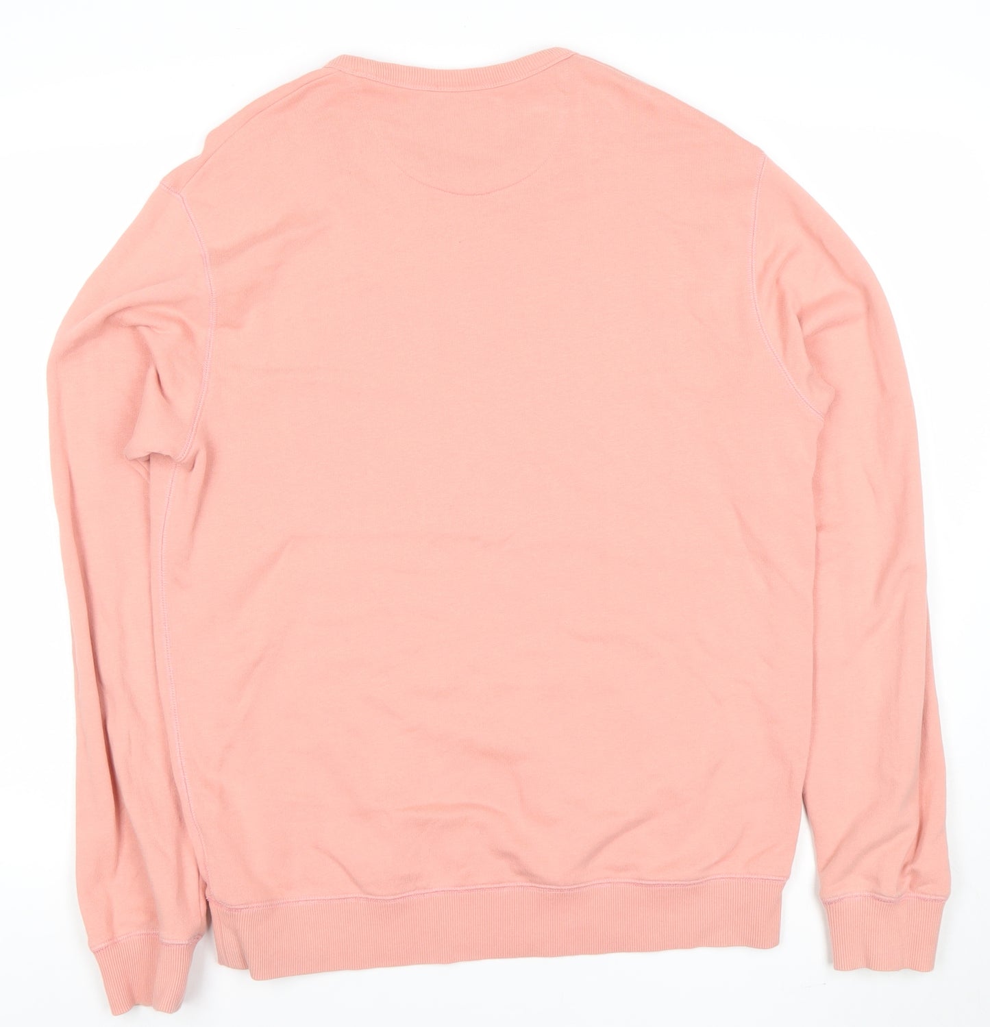 Farah Men's Pink Organic Cotton Crew Neck Sweatshirt Size L