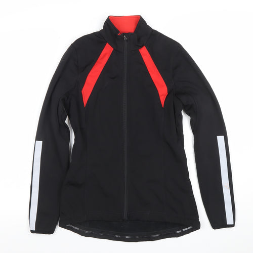 Crane Women's Black Softshell Reflective Sports Jacket Size 10