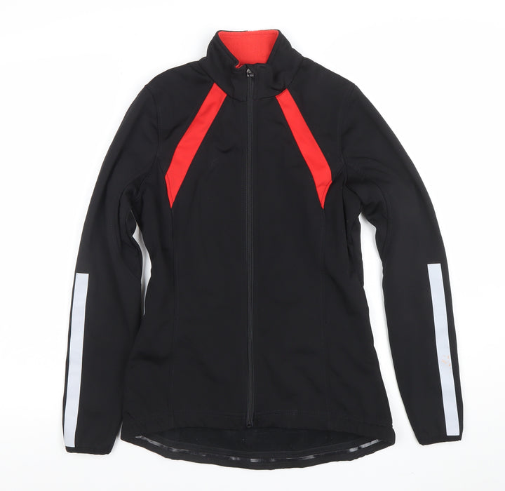 Crane Women's Black Softshell Reflective Sports Jacket Size 10