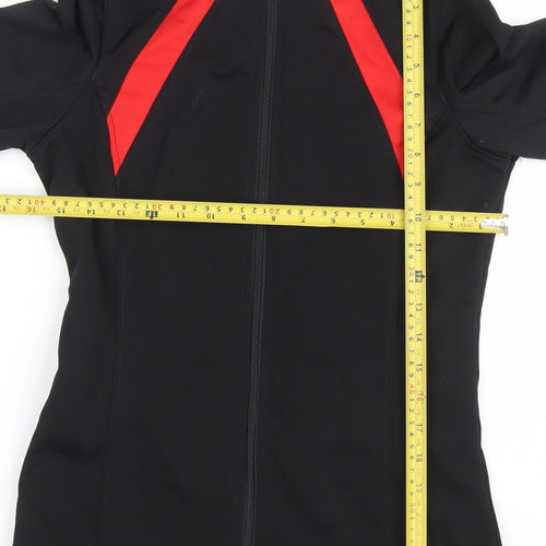 Crane Women's Black Softshell Reflective Sports Jacket Size 10