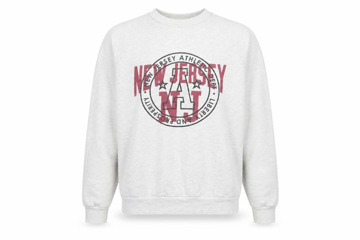 Topman Men's Grey L College Graphic Crew Neck Sweatshirt