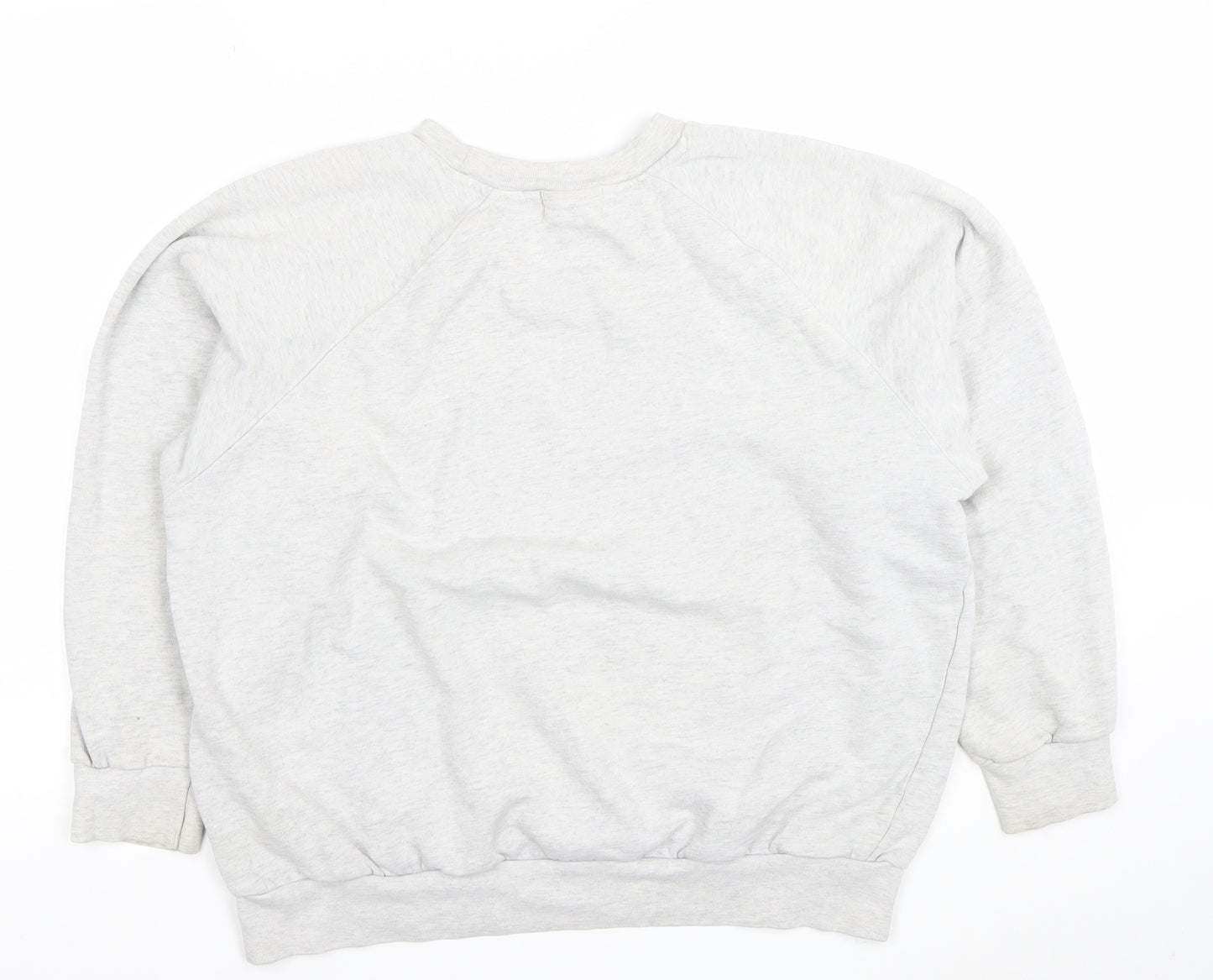 Topman Men's Grey L College Graphic Crew Neck Sweatshirt