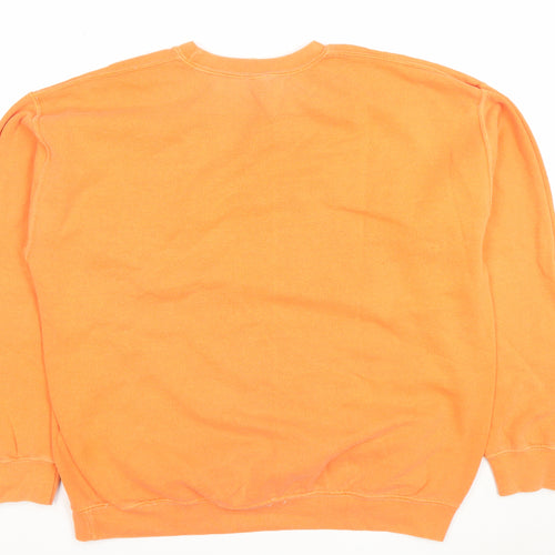 Great Outfitters Women Orange Floral Pullover Sweatshirt Size M