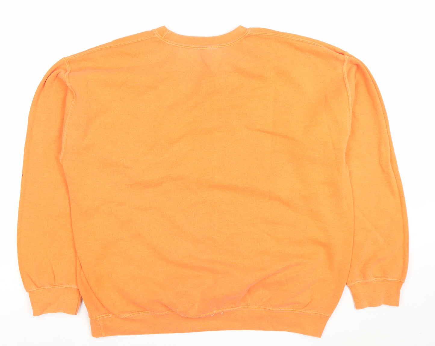 Great Outfitters Women Orange Floral Pullover Sweatshirt Size M