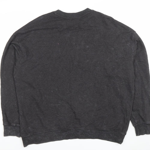 The Rolling Stones Women's Black XS Pullover Sweatshirt Graphic Cotton Blend