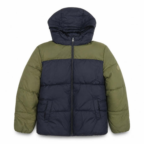 Mango Boys Green & Black Hooded Puffer Jacket 11-12 Years Winter Coat