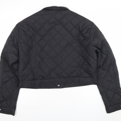 Fever City Women's Black Quilted Cropped Jacket Size M