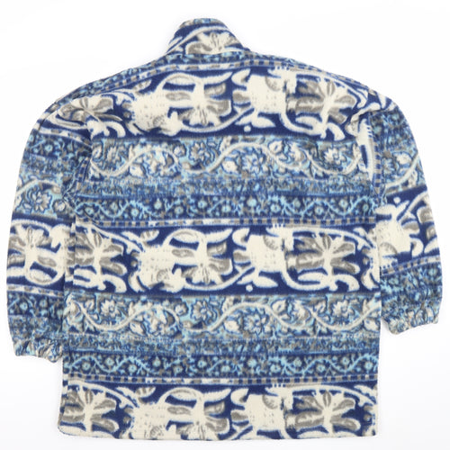Let's Go Men's Blue Vintage Fleece Pullover Sweatshirt L