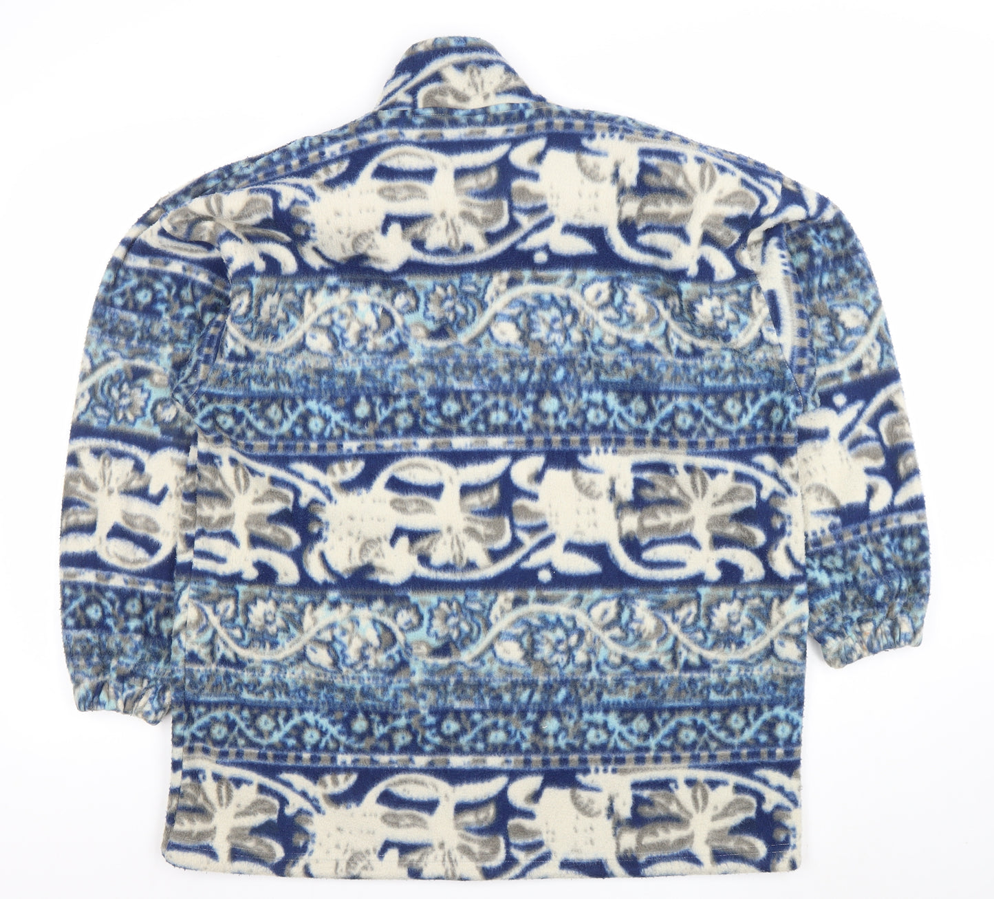 Let's Go Men's Blue Vintage Fleece Pullover Sweatshirt L