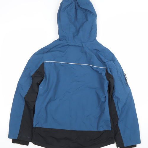 Marks and Spencer Boys Blue Hooded Puffer Jacket 11-12 Years Water Resistant