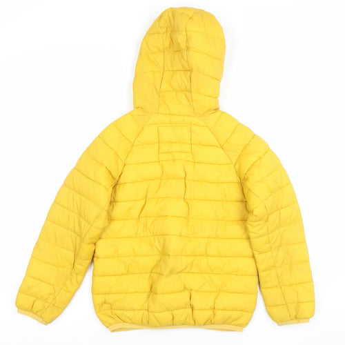 Marks and Spencer Boys Yellow Hooded Puffer Jacket 7-8 Years