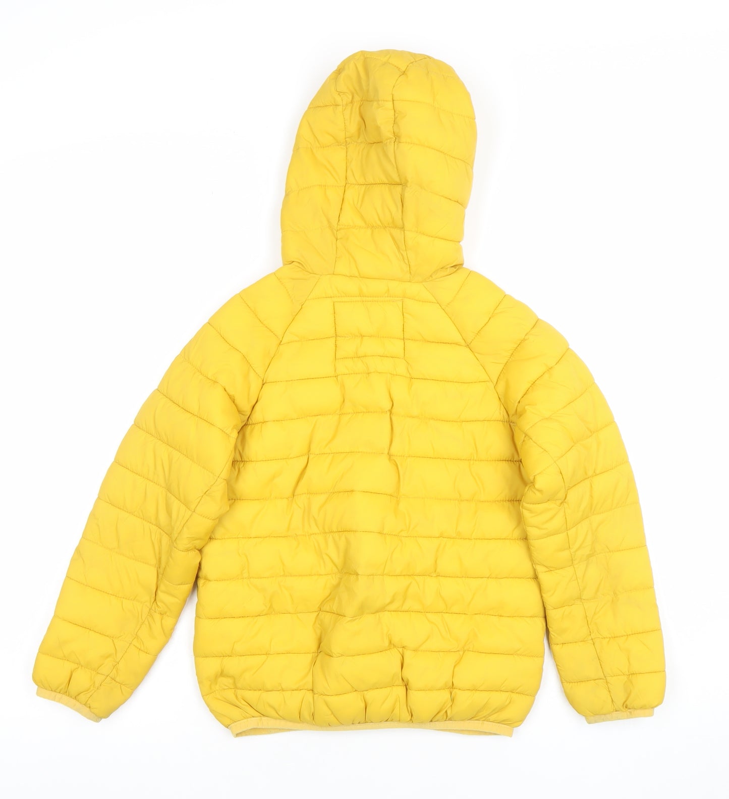Marks and Spencer Boys Yellow Hooded Puffer Jacket 7-8 Years