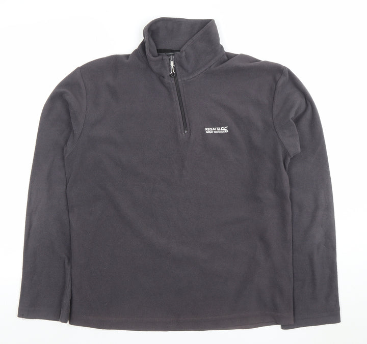 Regatta Men’s Grey Fleece 1/4 Zip Pullover Sweatshirt Size S
