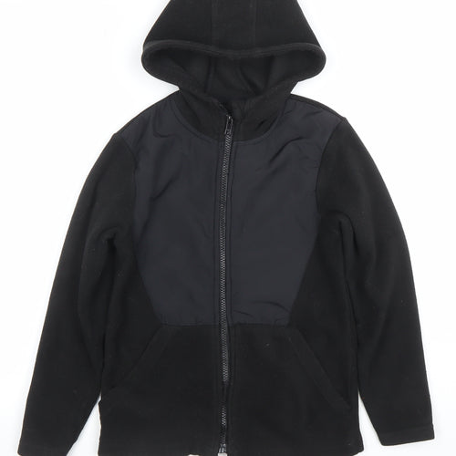 Mountain Warehouse Boys Black Hooded Fleece Jacket 9-10 Years