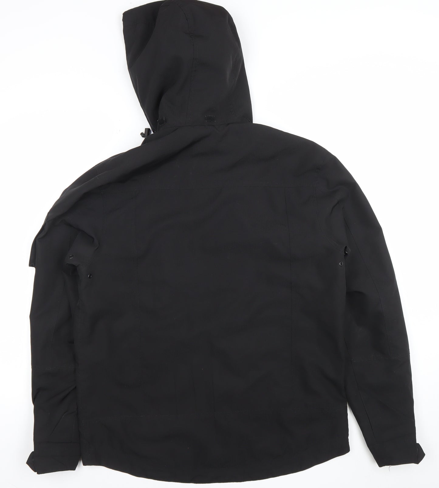 F&F Men's Black Hooded Parka Jacket Size S Regular Fit