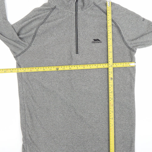 Trespass Men's Grey 1/2 Zip High Neck Lightweight Sweatshirt Size S