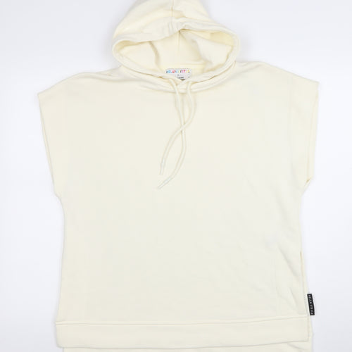 Helen Steele x Dunnes Stores Women Ivory Sleeveless Hoodie XS Cotton Blend