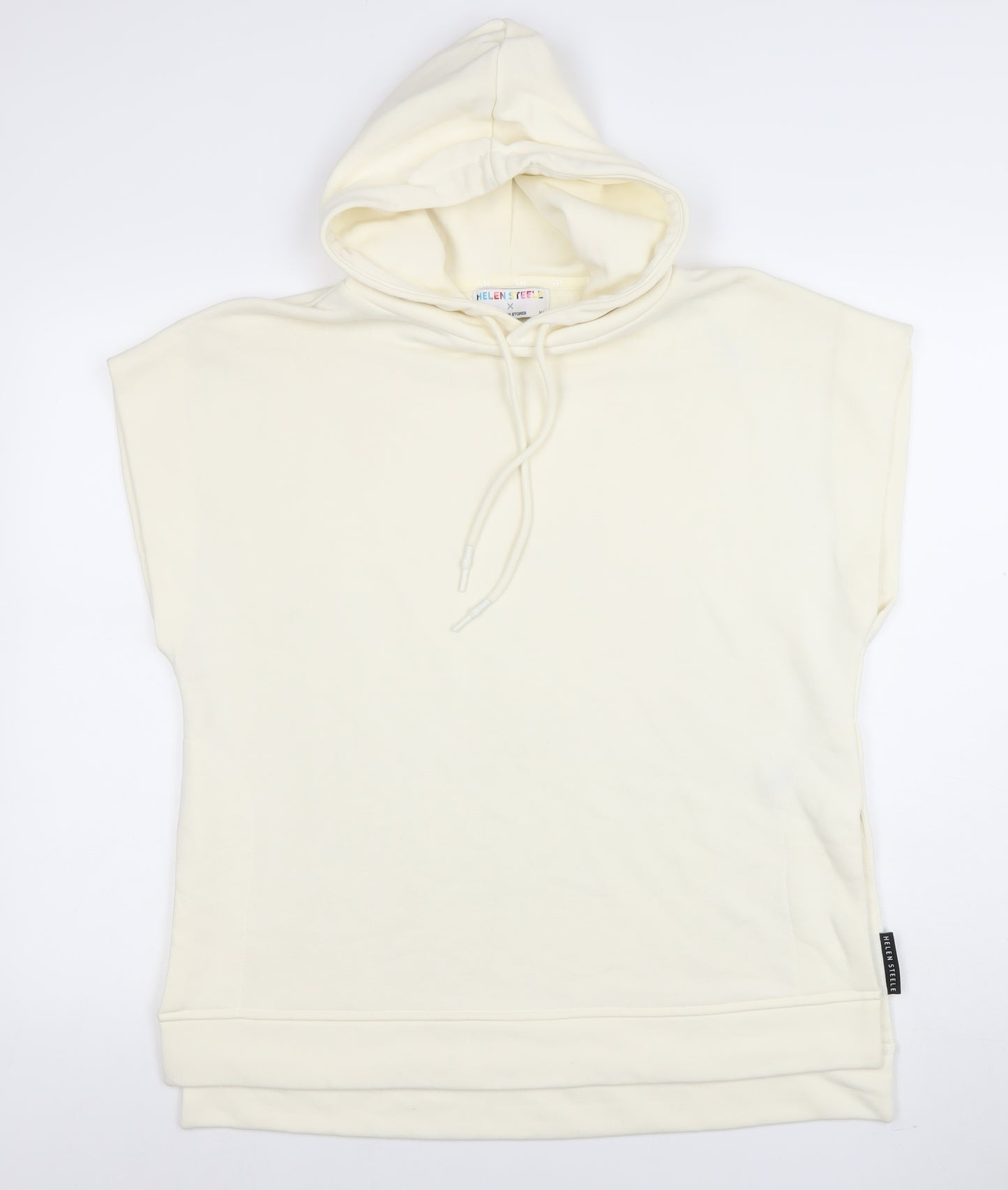 Helen Steele x Dunnes Stores Women Ivory Sleeveless Hoodie XS Cotton Blend