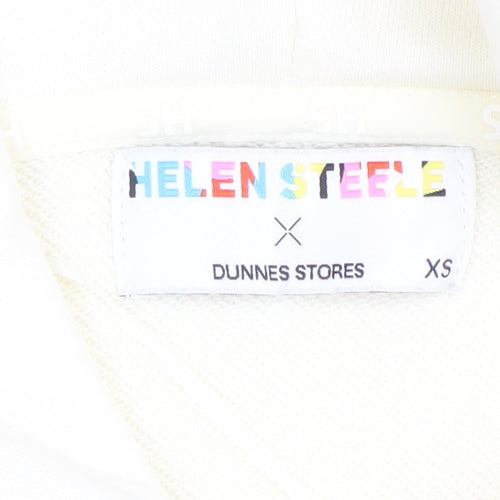 Helen Steele x Dunnes Stores Women Ivory Sleeveless Hoodie XS Cotton Blend