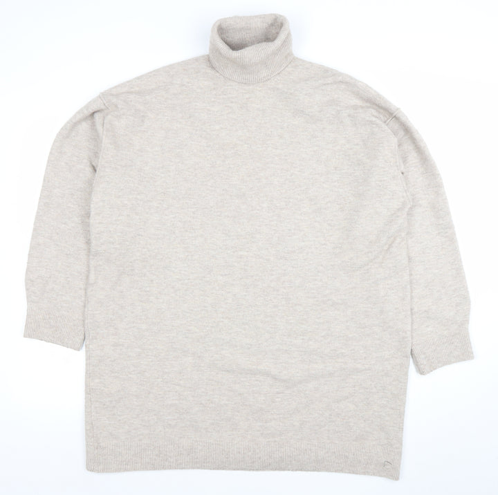 Weekday Women’s Beige Roll Neck Wool Blend Jumper Size S