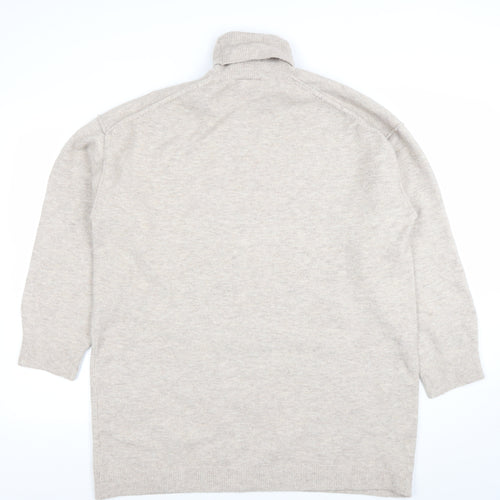 Weekday Women’s Beige Roll Neck Wool Blend Jumper Size S