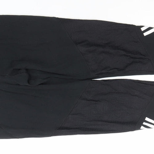Adidas Women Black L Running Leggings Breathable Stretch Sportswear