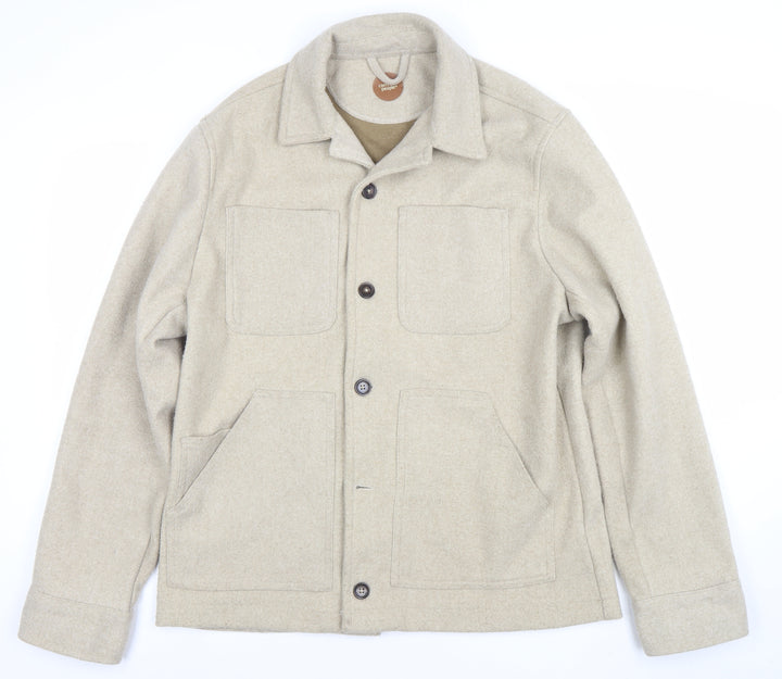 Common People Women Beige Wool Blend XL Casual Button Jacket