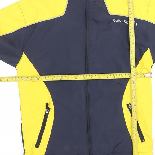 Canada Sportswear Boys Blue Yellow Full Zip Lined Jacket M