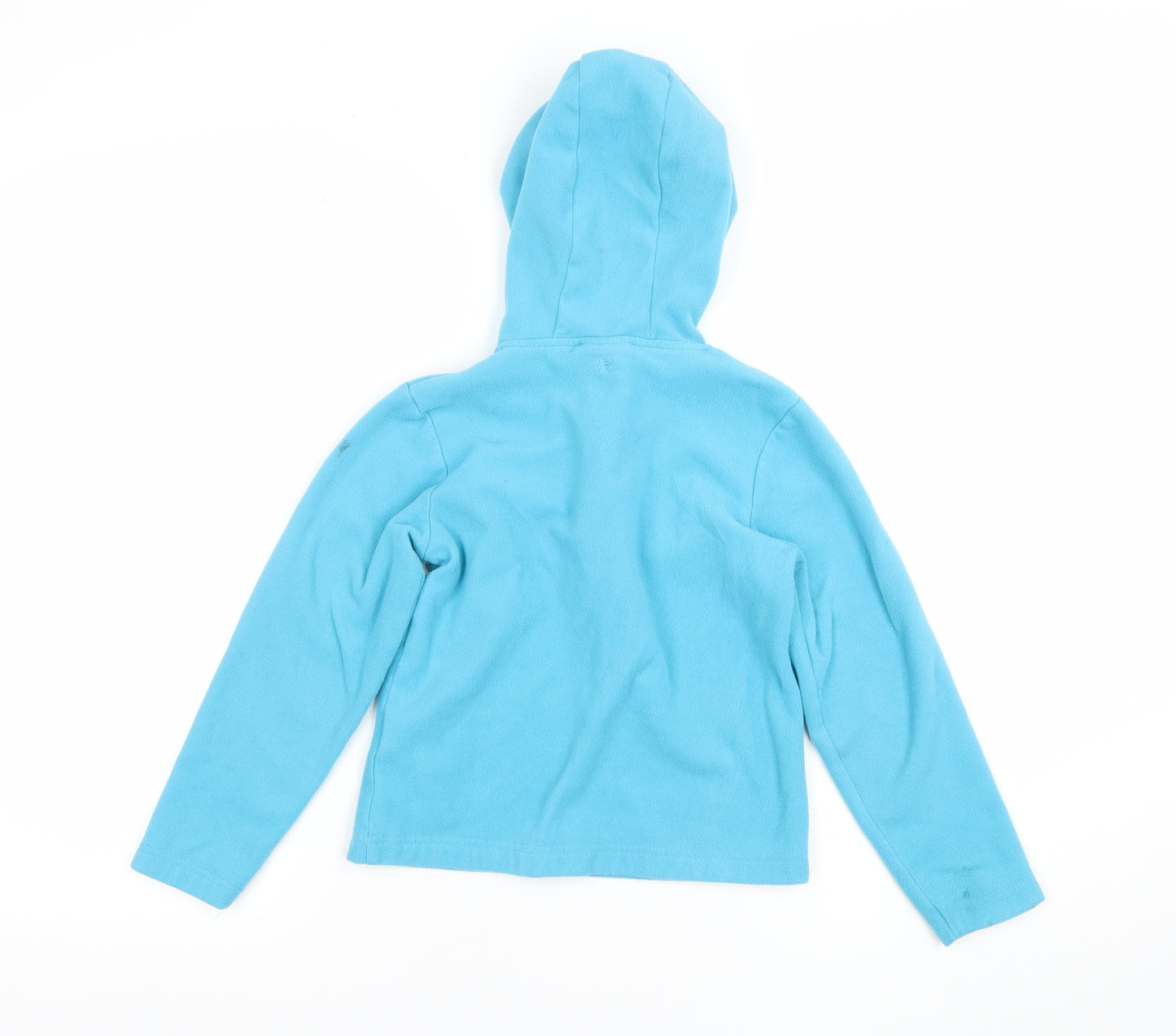 Mountain Warehouse Boys Blue Fleece 7-8 Years 1/2 Zip Hooded Pullover