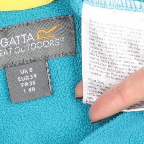 Regatta Women's Blue Full Zip Fleece Jacket Size 8