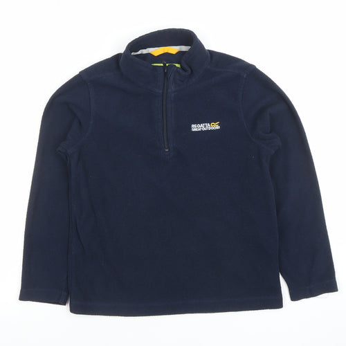 Regatta Boys Navy Fleece 1/2 Zip Pullover Sweatshirt 9-10 Years