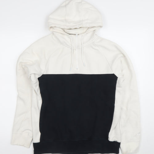 Nike SB Men's White Small Half Zip Hooded Fleece Hoodie