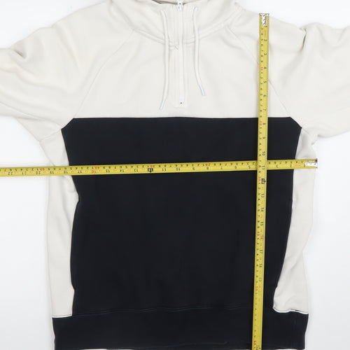 Nike SB Men's White Small Half Zip Hooded Fleece Hoodie