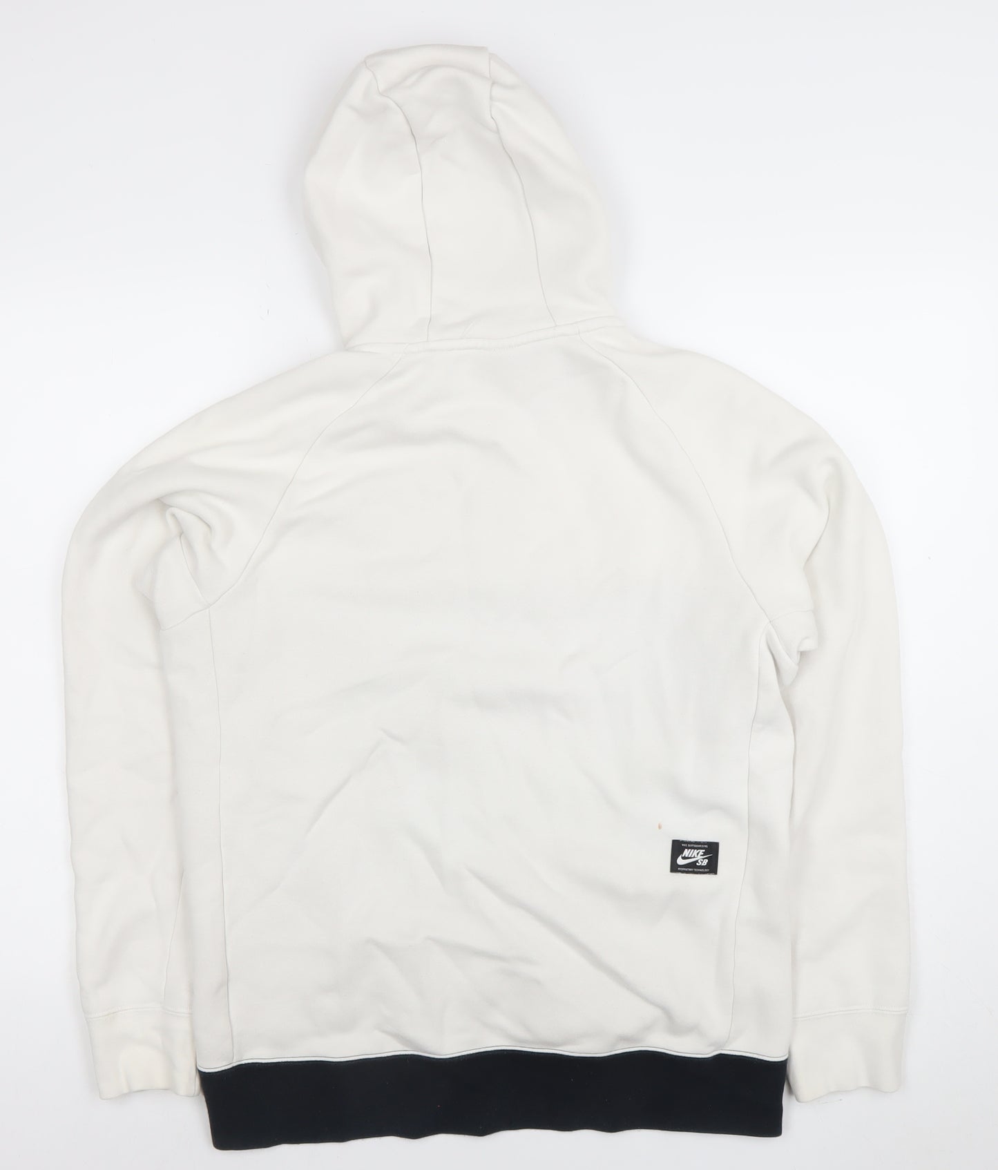 Nike SB Men's White Small Half Zip Hooded Fleece Hoodie