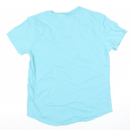 Paraffin Couture Men's Blue Medium Crew Neck Cotton T-Shirt