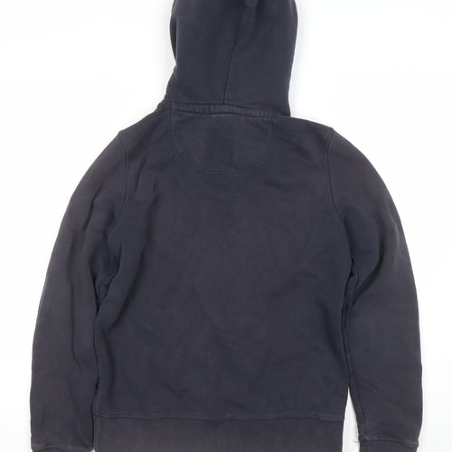 Jack Wills Women's Navy Full Zip Hoodie UK 10 Fleece Cotton Sweatshirt