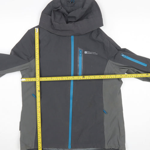 Mountain Warehouse Womens Grey Waterproof Hooded Rain Jacket UK 12