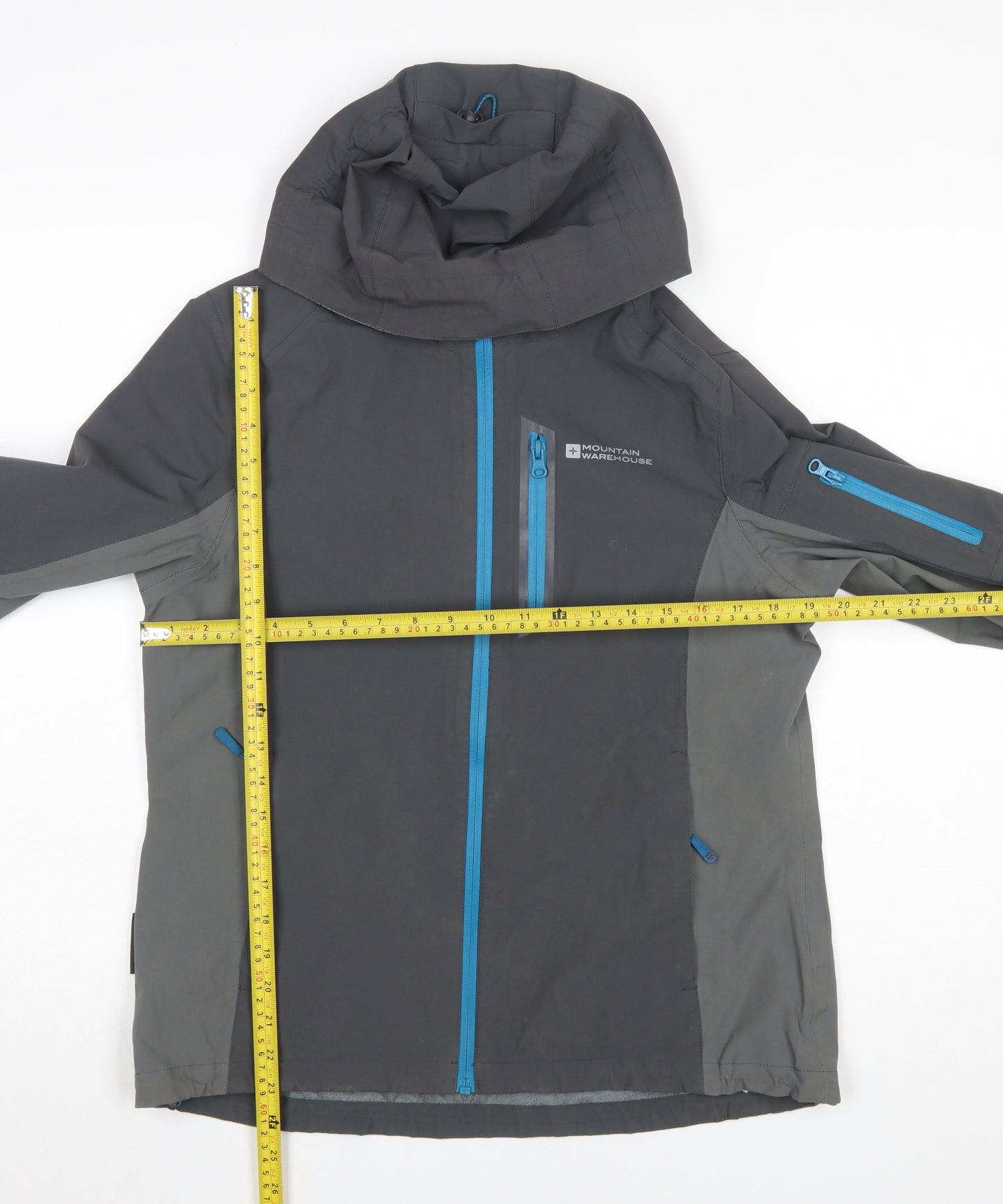 Mountain Warehouse Womens Grey Waterproof Hooded Rain Jacket UK 12