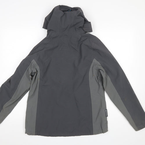 Mountain Warehouse Womens Grey Waterproof Hooded Rain Jacket UK 12