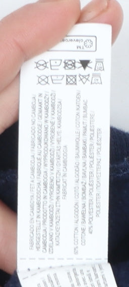 Primark Boys Navy Manhattan Pullover Hoodie 8-9 Years Cotton Blend