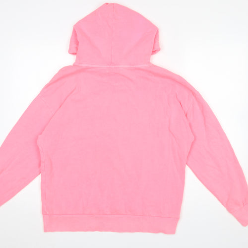 GAP Women Pink Pullover Hoodie M Hooded Cotton Blend Casual