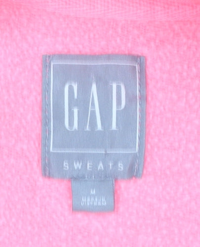 GAP Women Pink Pullover Hoodie M Hooded Cotton Blend Casual