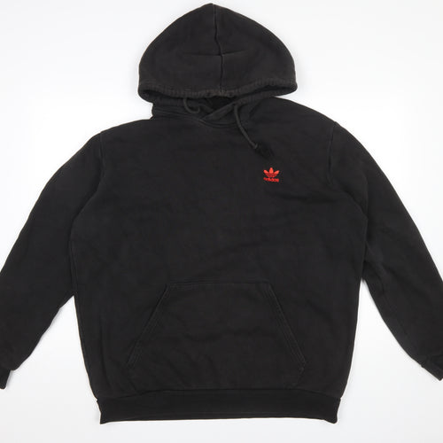 Adidas Womens Black XL Pullover Hoodie Cotton Blend Casual