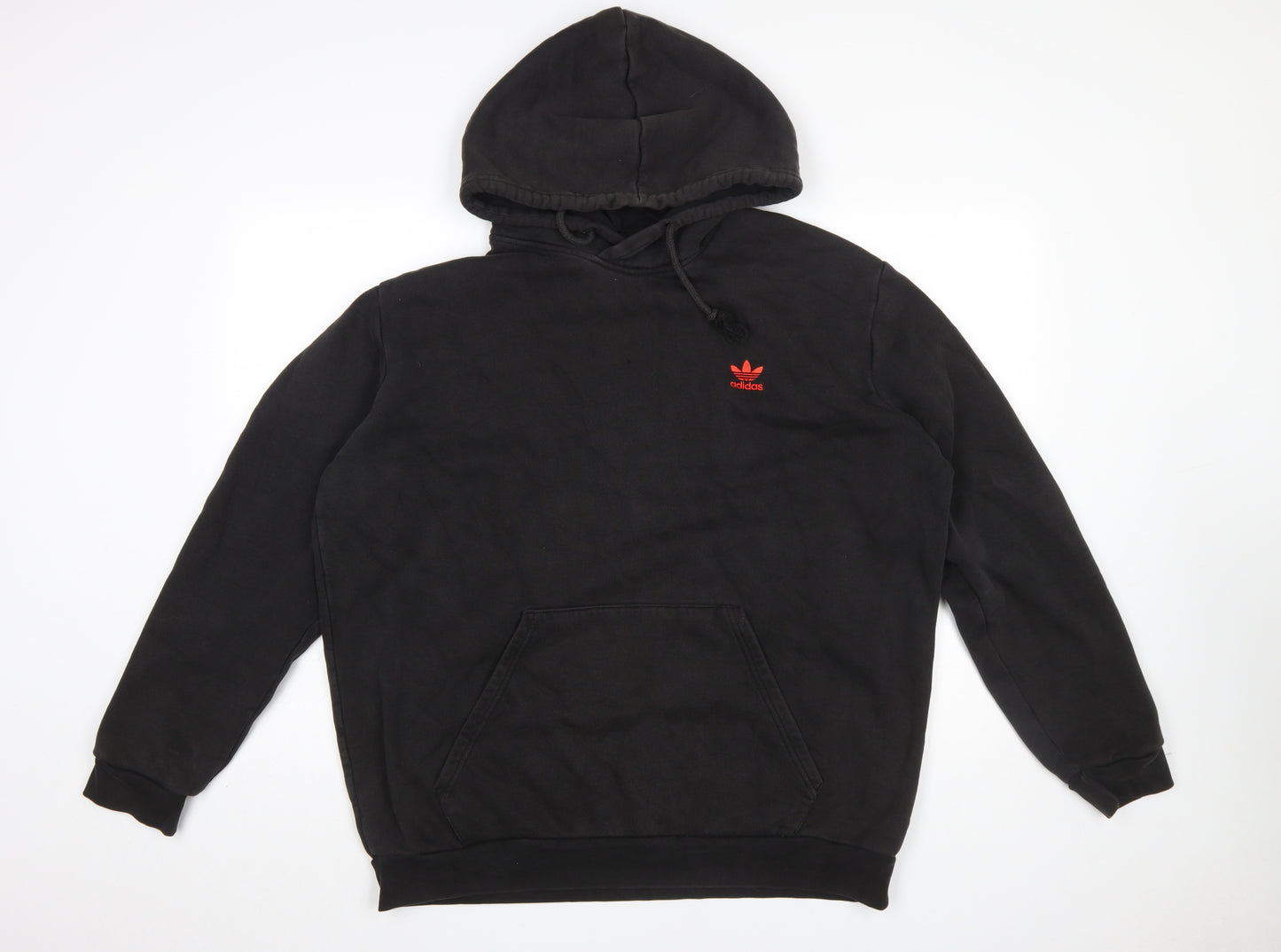 Adidas Womens Black XL Pullover Hoodie Cotton Blend Casual