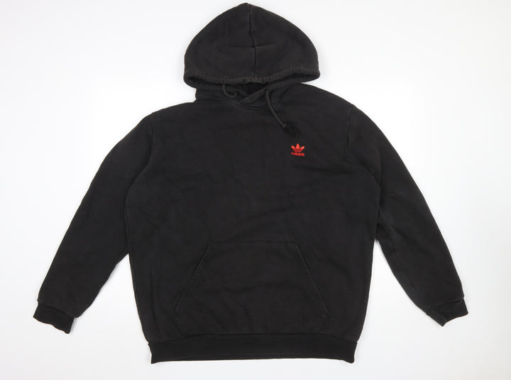 Adidas Womens Black XL Pullover Hoodie Cotton Blend Casual